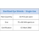 Sterilized Eye Shields – Single-Use Table