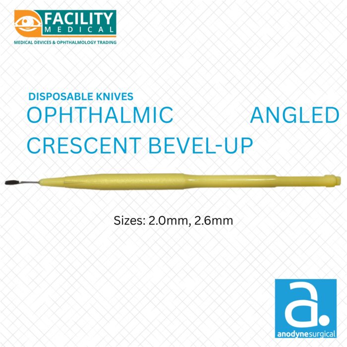 Disposable Ophthalmic Angled Crescent Bevel-Up