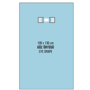 Ophthalmic Eye Drape – Specialized 100x130 cm Sterile Shield with Dual Fluid Collection Pouches